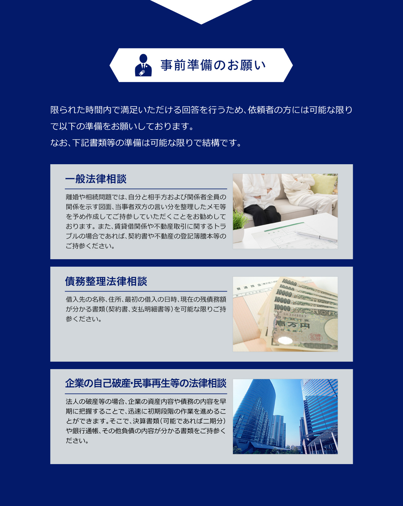 事前準備について